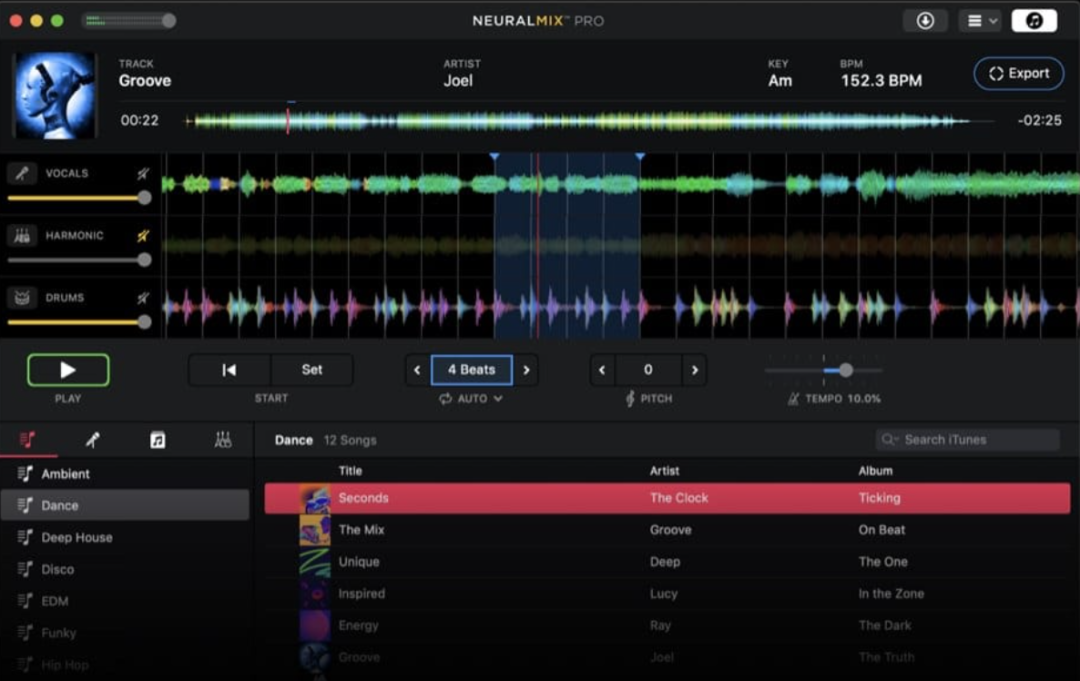 Algoriddim Neural Mix Pro for Mac 2.0 音频分离和混音软件