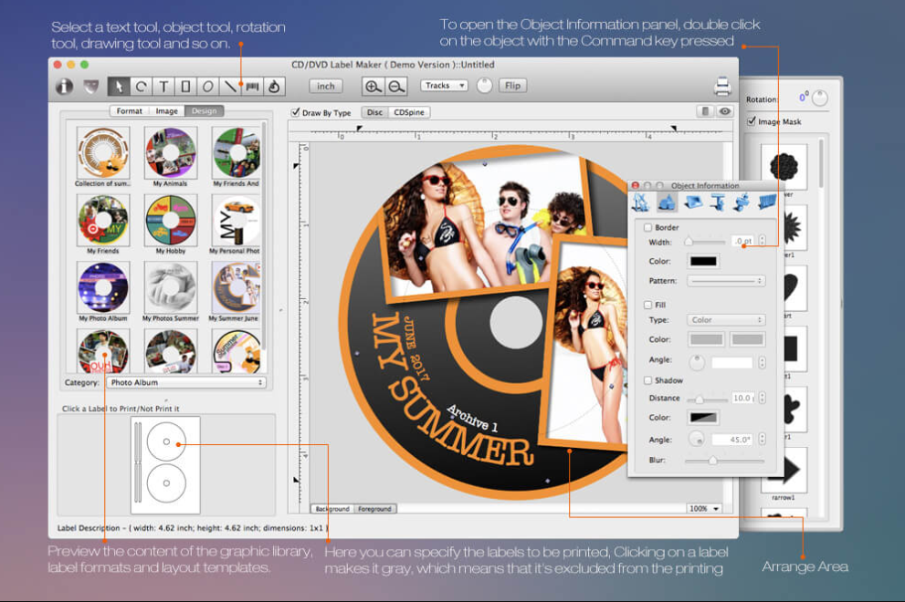 Mac CD DVD Label Maker for Mac 2.6.0 标签制作软件