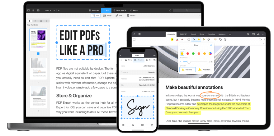 PDF Expert for Mac 3.10.4 PDF编辑软件