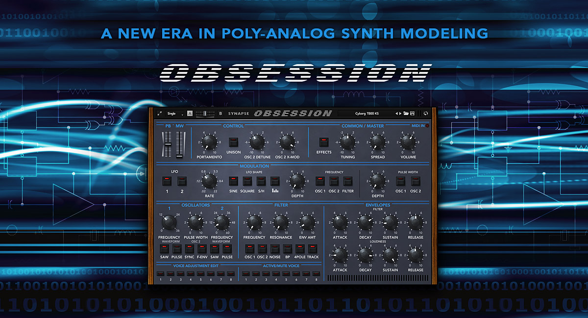 Synapse Audio Obsession v1.2.0 老式合成器仿真器插件