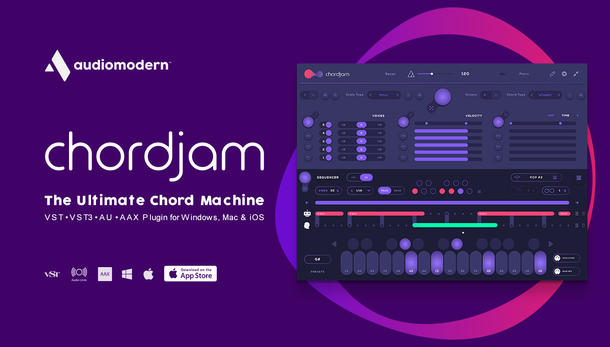 Audiomodern Chordjam v1.5.3 终极和弦机器插件