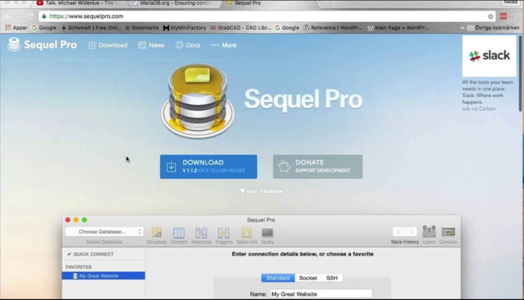 Sequel Pro for Mac 1.1.2 MySQL数据库管理工具