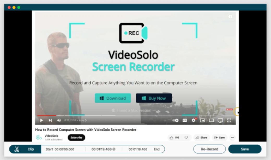 VideoSolo Screen Recorder for Mac 2.1.12 屏幕录制工具