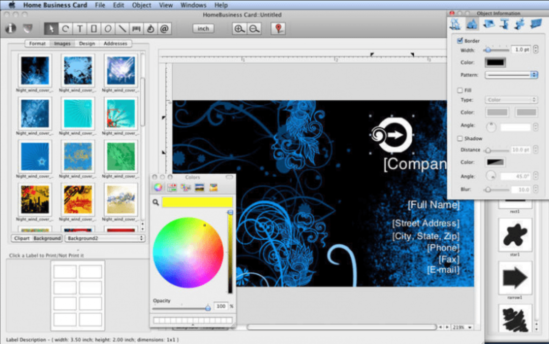 Home Business Card for Mac 1.7.0 名片设计软件