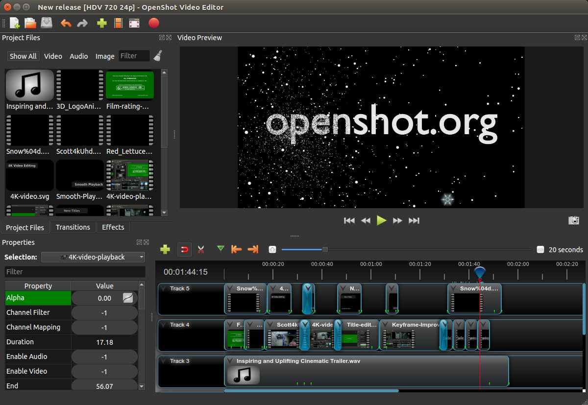 OpenShot Video Editor for Mac 3.2.0 视频编辑软件