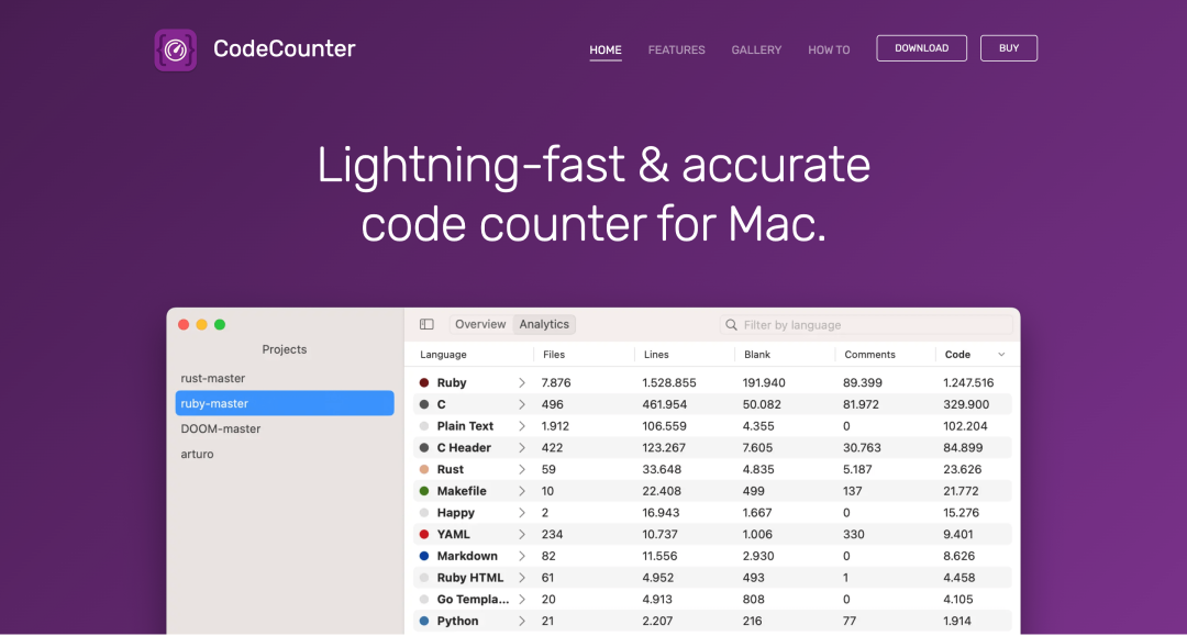 EnSili CodeCounter for Mac 1.1 代码库并跟踪与编程工具