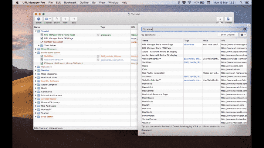 URL Manager Pro for Mac 6.4.4 书签管理器