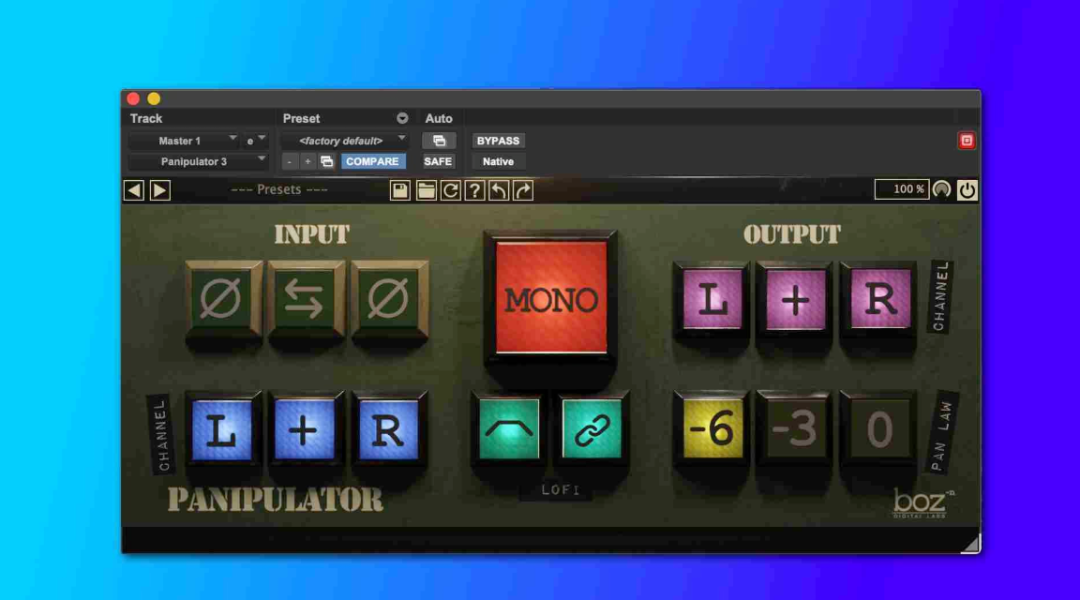 Boz Digital Labs Panipulator for Mac 3.0.8 立体声平衡插件
