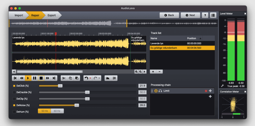 Acon Digital AudioLava for Mac 2.1.4 音频编辑和处理工具/插件