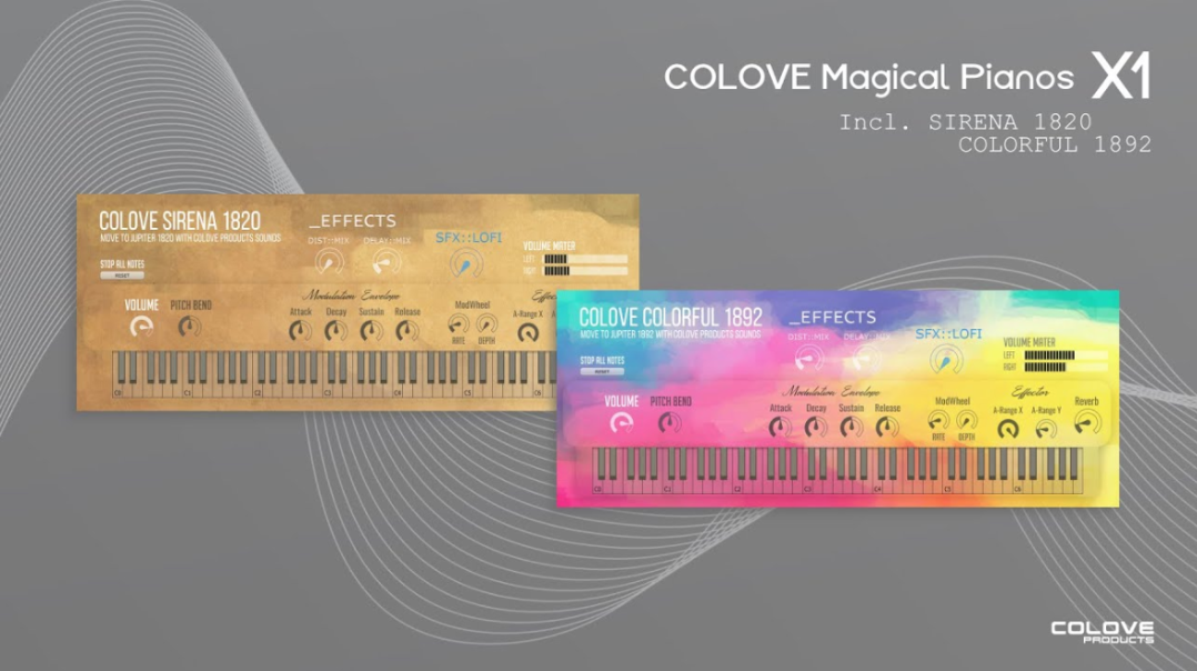 COLOVE Products Pianos X1 for Mac v2.0 虚拟钢琴音源插件