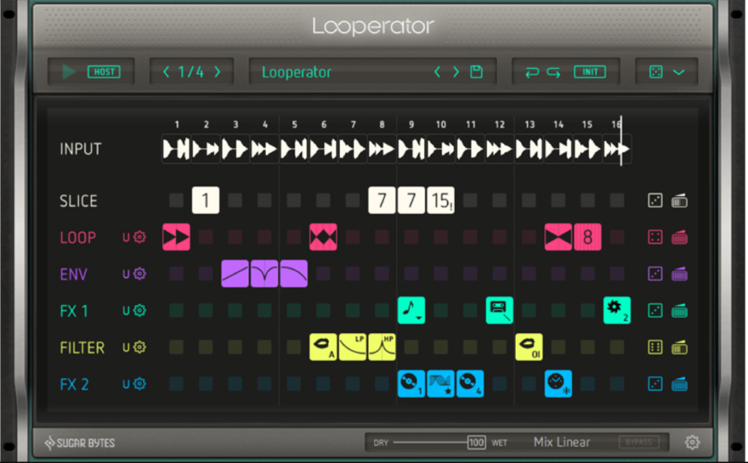 Sugar Bytes Looperator for Mac 1.1.0 分割与过滤器和混响插件