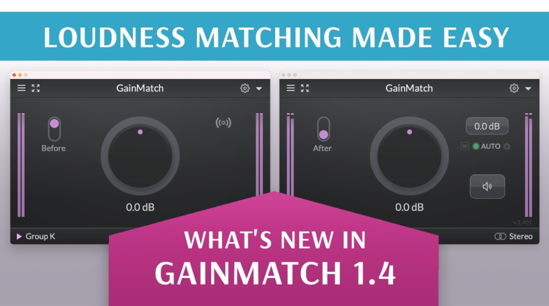 Letimix GainMatch for Mac 1.40 虚拟效果音频插件