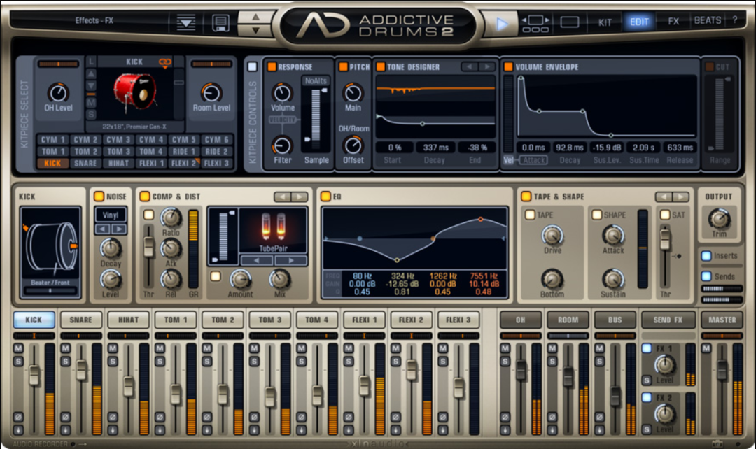 XLN Audio Addictive Drums 2 for Mac 2.3.2 鼓声虚拟乐器插件