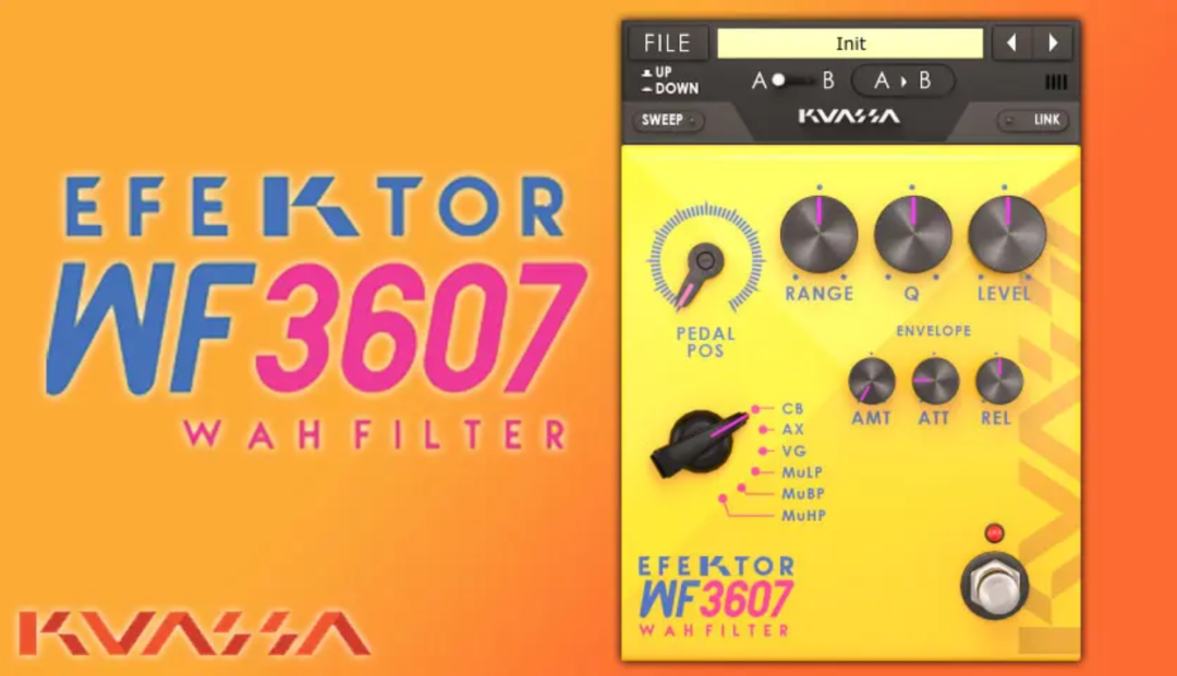 Kuassa Efektor WF3607 Wah Filter for Mac 1.2.1 哇音滤波器插件