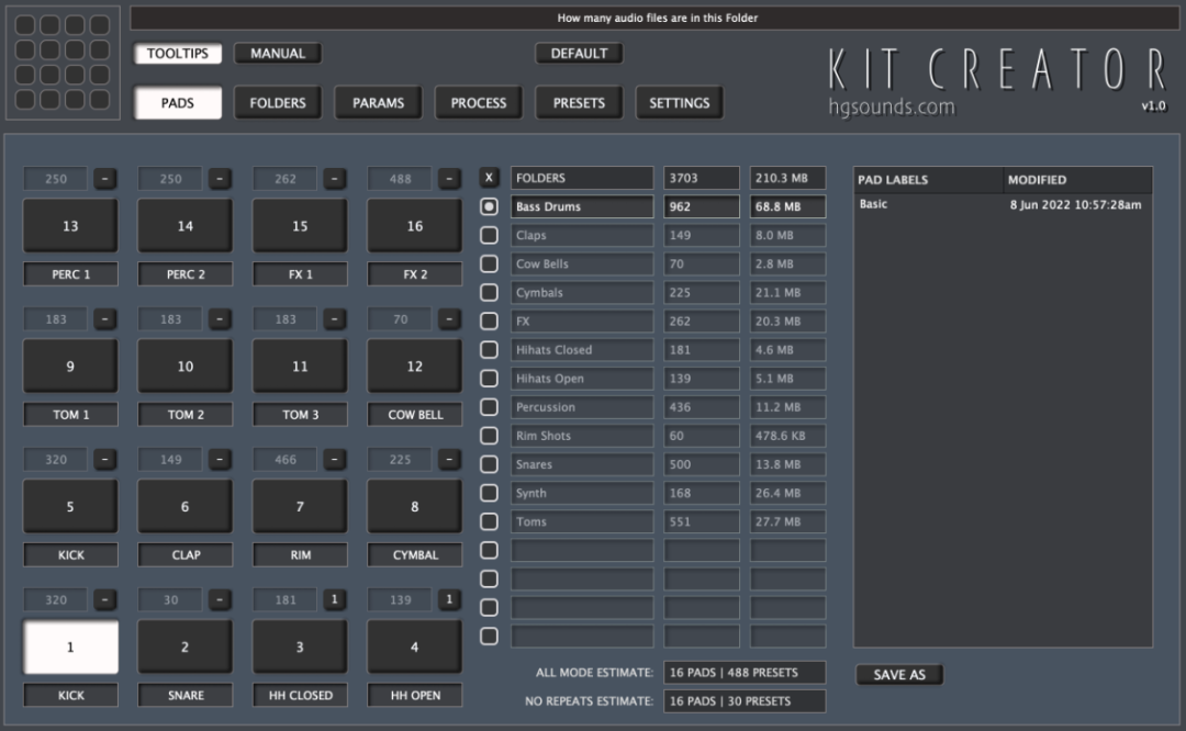 Homegrown Sounds Kit Creator for Mac 0.992 鼓采样器/采样器生成插件